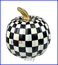 Mackenzie-Childs Courtly Check Medium Pumpkin 10 x 11 New