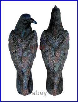 Mackenzie-Childs Courtly Check Set of Two Spellbound Ravens New No Box