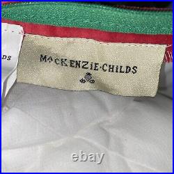 Mackenzie Childs Courtly Check/Stripe SANTA LUCIA Pillow NEW with Tag