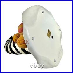 Mackenzie-Childs Courtly Stripe Witch's Hat With Pumpkins New