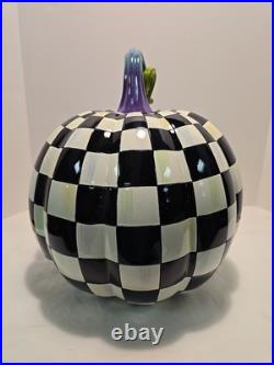 Mackenzie-Childs Fortune Teller Courtly Check Large Pumpkin New Retired