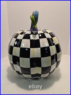 Mackenzie-Childs Fortune Teller Courtly Check Large Pumpkin New Retired