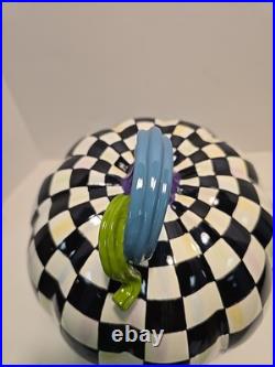 Mackenzie-Childs Fortune Teller Courtly Check Large Pumpkin New Retired