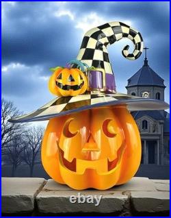 Mackenzie-Childs Fortune Teller Happy Jack Illuminated Pumpkin Halloween