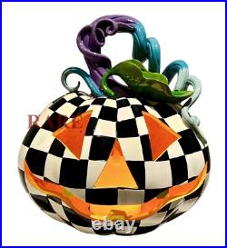 Mackenzie-Childs Fortune Teller Jack O’ Illuminated Lantern 12.5 Pumpkin New