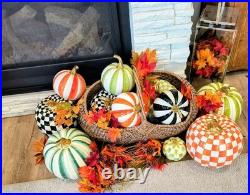 Mackenzie-Childs Glossy Courtly Check Medium Pumpkin