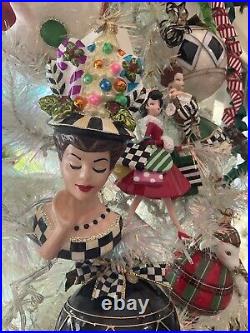 Mackenzie-Childs Granny Kitsch Lady Portrait Ornament. NIB More Available