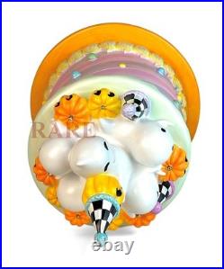 Mackenzie-Childs Halloween Trick or Treat Cake Pumpkins Ghosts Pedestal New Box Mackenzie-Childs Halloween Trick or Treat Cake Pumpkins Ghosts Pedestal New Box