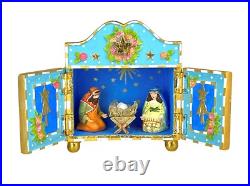 Mackenzie-Childs Patience Brewster Mini Nativity Retablo Holy Family New Box