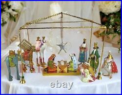Mackenzie-Childs Patience Brewster Nativity Mini Figures Introduction Set of 13 Mackenzie-Childs Patience Brewster Nativity Mini Figures Introduction Set of 13