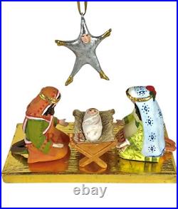 Mackenzie-Childs Patience Brewster Nativity Mini Figures Introduction Set of 13 Mackenzie-Childs Patience Brewster Nativity Mini Figures Introduction Set of 13
