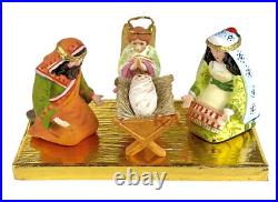 Mackenzie-Childs Patience Brewster Nativity Mini Figures Introduction Set of 13 Mackenzie-Childs Patience Brewster Nativity Mini Figures Introduction Set of 13