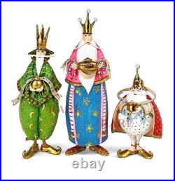 Mackenzie-Childs Patience Brewster Nativity World Magi Figures White New No Box
