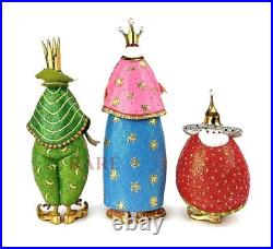 Mackenzie-Childs Patience Brewster Nativity World Magi Figures White New No Box