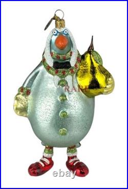 Mackenzie-Childs Patience Brewster Partridge With a Pear Glass Ornament New