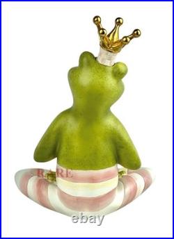 Mackenzie-Childs Rosy Check Fergal The Frog With Heart Décor New No Box