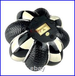 Mackenzie-Childs Spellbound Spider Pumpkin Black Silver Halloween New