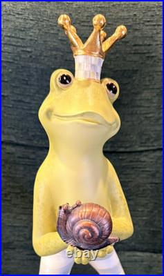Mackenzie-Childs Stirling Check Fergal The Frog With Snail New No Box