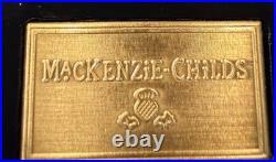 Mackenzie-Childs Stirling Check Fergal The Frog With Snail New No Box