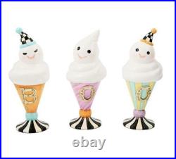 Mackenzie Childs Trick or Treat Boo Ghosts, Set of 3