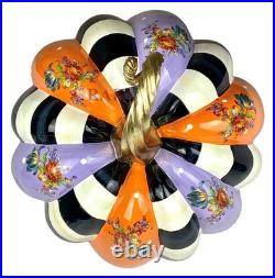 Mackenzie-Childs Violet Patchwork EXTRA Large Pumpkin Halloween New, Boxed