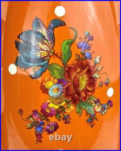 Mackenzie-Childs Violet Patchwork EXTRA Large Pumpkin Halloween New, Boxed