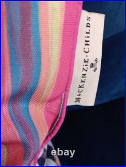 Mackenzie Childs set of 2 Courtley check stripe pillows stunning home decor