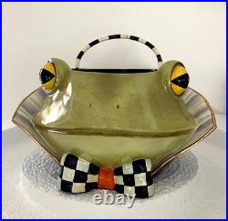 Mackenzie-childs Fergal The Frog Halloween Basket, New