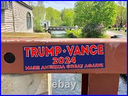Made in USA Donald Trump Vance Yard Signs 2024 Election Rally Waterproof 18x24