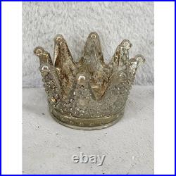 Maggies Merc Gls Crown Votive Holder Clear Glass Candle Holder