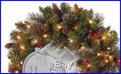 Mailbox Christmas Decorations Covers Wreath Swag Prelit 50 Led Lights Garland