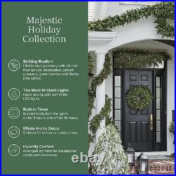 Majestic Holiday Garland 9ft Set of 2 Christmas Decor Green Indoor Outdoor