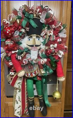 Majestic Nutcracker Christmas Wreath Or Fireplace Mantle Holiday Decor