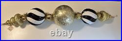Mark Roberts Christmas Royal Jingle Swag 58 Black White Gold New with Defects