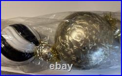 Mark Roberts Christmas Royal Jingle Swag 58 Black White Gold New with Defects