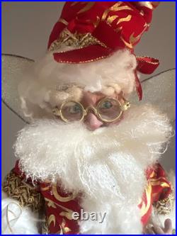 Mark Roberts Frontgate Santa Fairy Stocking Holder For Mantle Christmas Rare Mark Roberts Frontgate Santa Fairy Stocking Holder For Mantle Christmas Rare