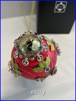 Mark Roberts King's Jewel Finial Ornament 8 Red Cardinal Gems Rhinestones