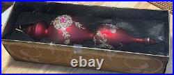 Mark Roberts XL 15 Finial Fuchsia Pink Embellished Glass Christmas Ornament