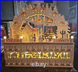 Martha Stewart Christmas Advent Calendar LED Lighted Wood Cut Out 2020