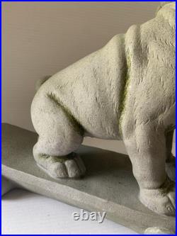 Martha Stewart Home Large Bulldog Skateboard 19 Decor Outdoor Safe NEW