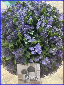 Martha Stewart LARGE TOPIARY PLANT BALL PURPLE JASMINE LILAC FERN 54-56 HTF NEW