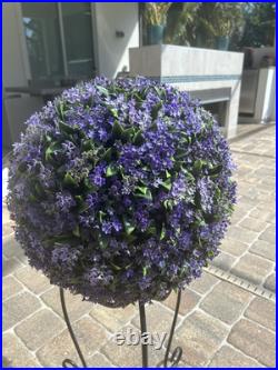 Martha Stewart LARGE TOPIARY PLANT BALL PURPLE JASMINE LILAC FERN 54-56 HTF NEW