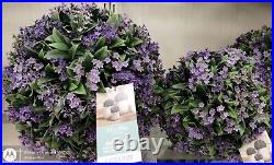 Martha Stewart LARGE TOPIARY PLANT BALL PURPLE JASMINE LILAC FERN 54-56 HTF NEW