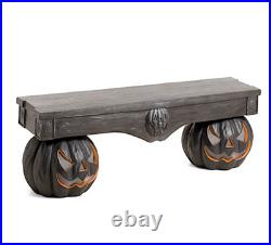 Martha Stewart LED Jack O Lantern Bench Halloween Decor, 4.5Ft Long Martha Stewart LED Jack O Lantern Bench Halloween Decor, 4.5Ft Long