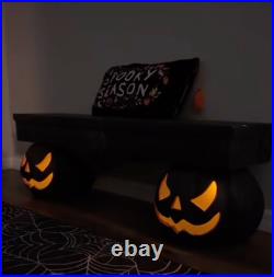 Martha Stewart LED Jack O Lantern Bench Halloween Decor, 4.5Ft Long Martha Stewart LED Jack O Lantern Bench Halloween Decor, 4.5Ft Long