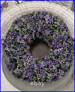 Martha Stewart LILAC FERN WREATH Jasmine artificial UV Resistant X Lg 22-24 NEW