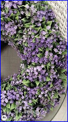 Martha Stewart LILAC FERN WREATH Jasmine artificial UV Resistant X Lg 22-24 NEW