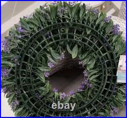 Martha Stewart LILAC FERN WREATH Jasmine artificial UV Resistant X Lg 22-24 NEW