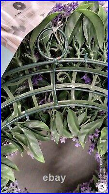 Martha Stewart LILAC FERN WREATH Jasmine artificial UV Resistant X Lg 22-24 NEW