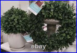 Martha Stewart LILAC FERN WREATH Jasmine artificial UV Resistant X Lg 22-24 NEW
